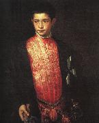 TIZIANO Vecellio Portrait of Ranuccio Farnese ar Sweden oil painting artist